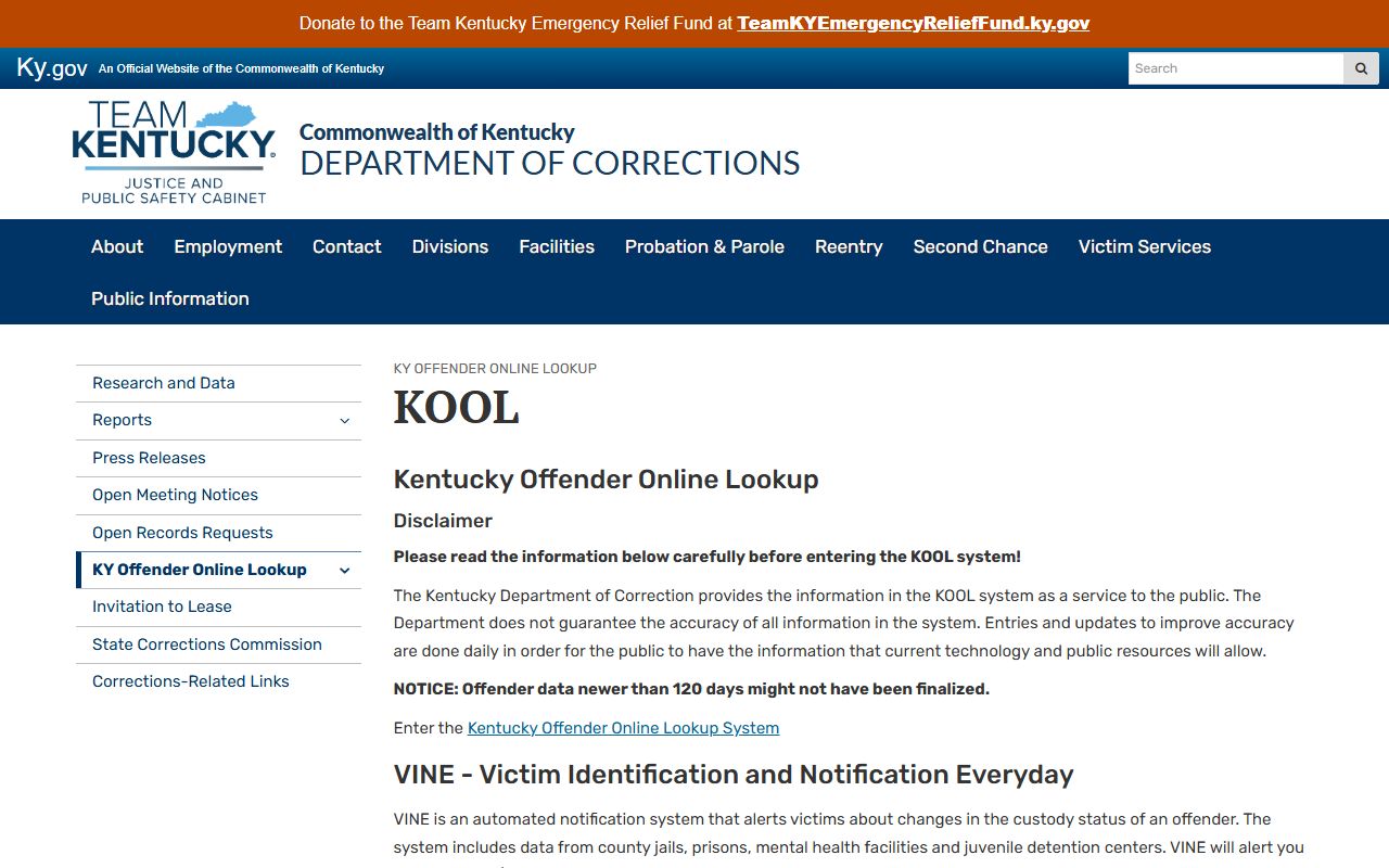 Elliott County inmate records KOOL public disclaimer
